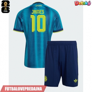 Lacne Dětský Futbalové dres Kolumbia James Rodriguez #10 MS 2026 Krátky Rukáv - Preč (+ trenírky)